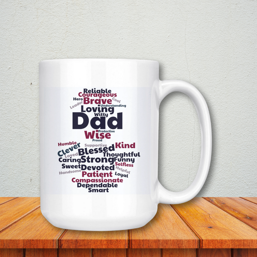 Dad Mug - 'Merlot' - Makes a great gift for Birthdays, Christmas, Father's Day or anytime!!