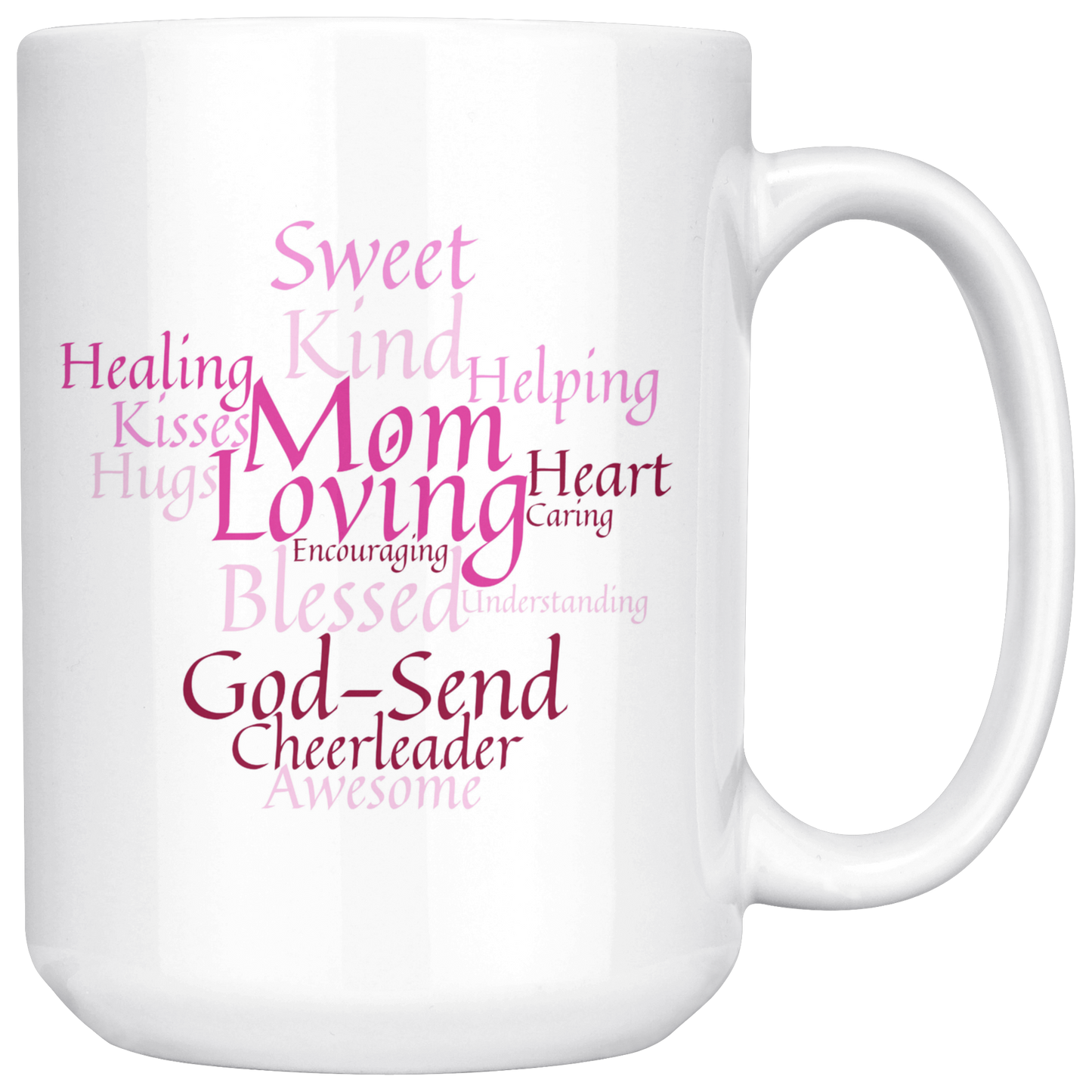 Mom Mug 'Pink Petals' - Makes a Great Gift for Birthdays, Christmas, Mother's Day or anytime!