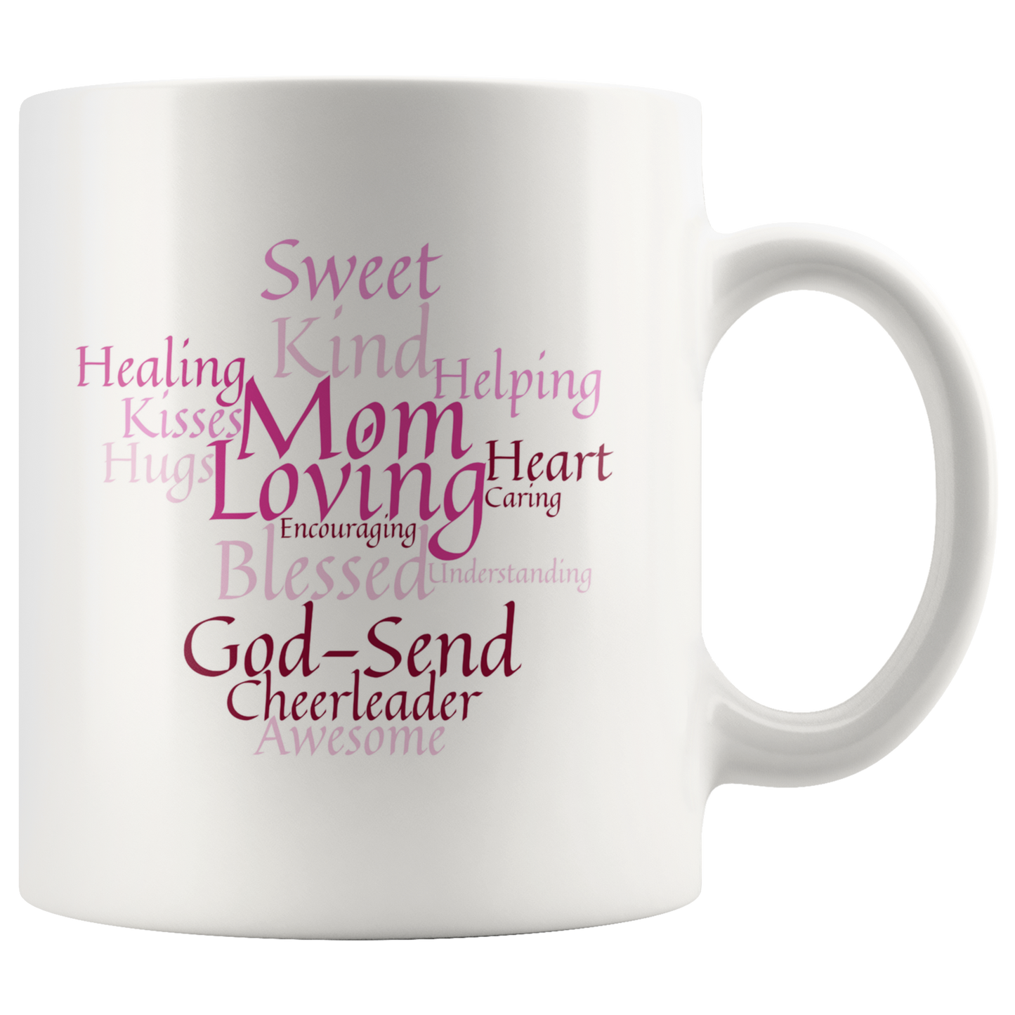Mom Mug 'Pink Petals' - Makes a Great Gift for Birthdays, Christmas, Mother's Day or anytime!