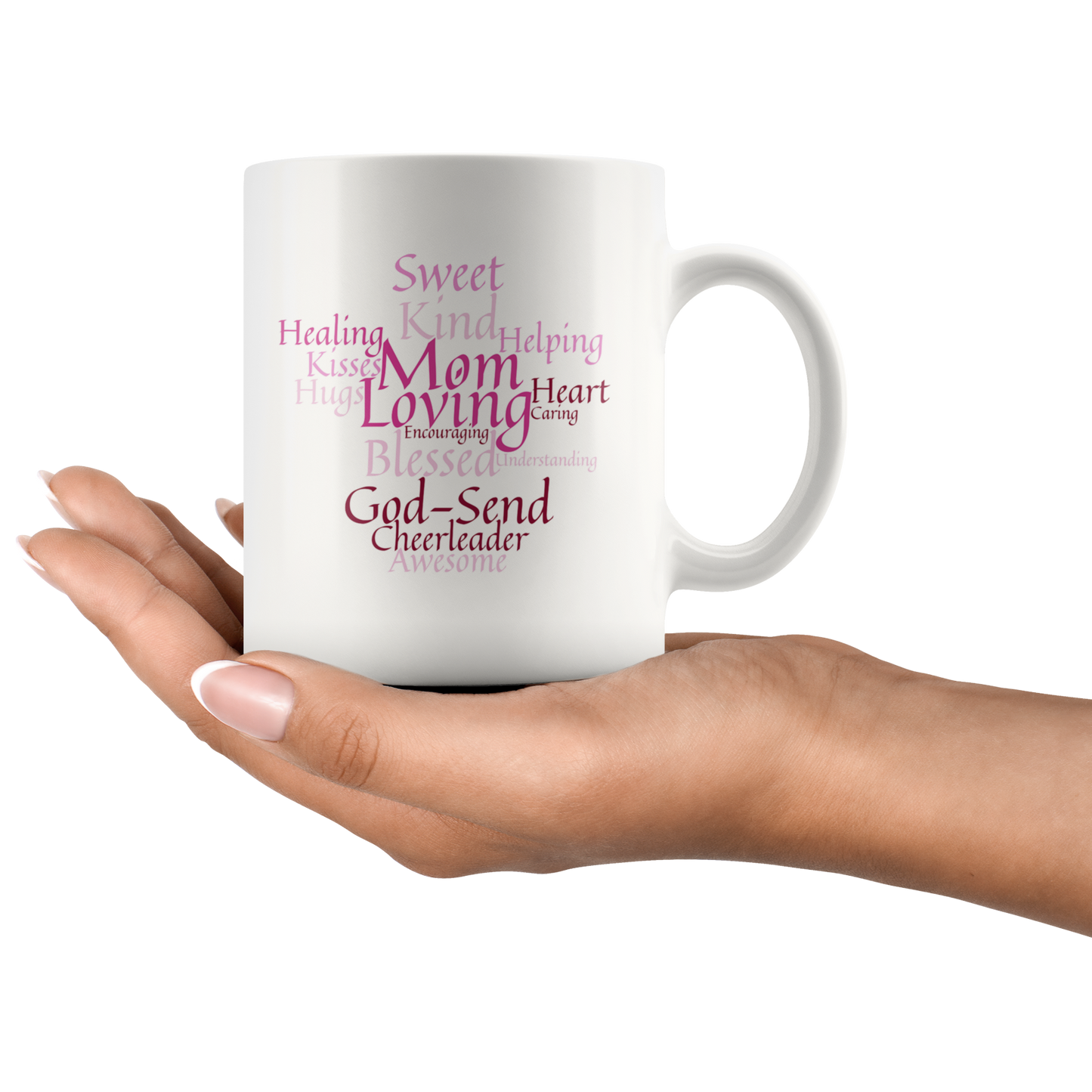 Mom Mug 'Pink Petals' - Makes a Great Gift for Birthdays, Christmas, Mother's Day or anytime!