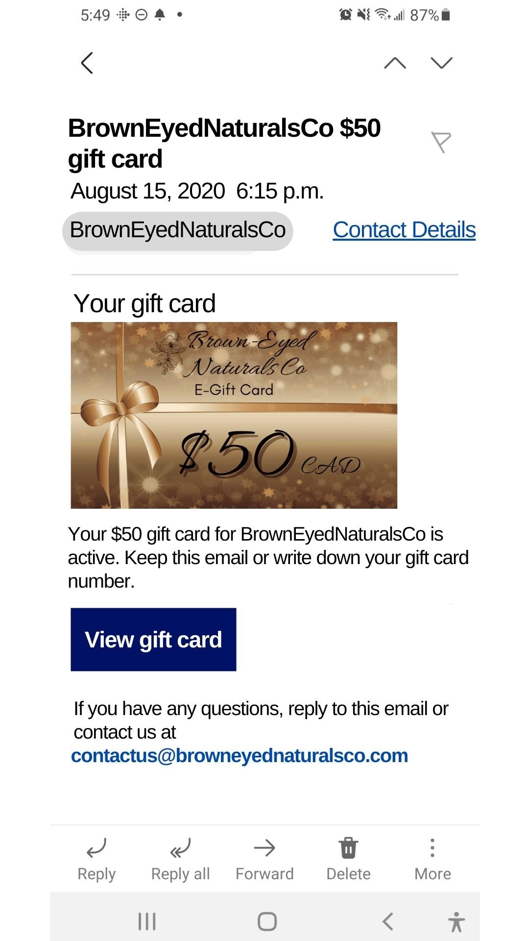 E-Gift Cards (choose your amount)
