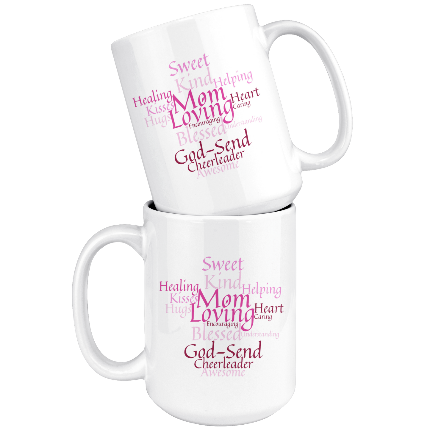 Mom Mug 'Pink Petals' - Makes a Great Gift for Birthdays, Christmas, Mother's Day or anytime!