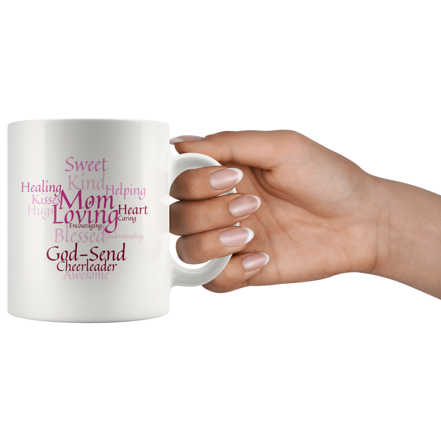 Mom Mug 'Pink Petals' - Makes a Great Gift for Birthdays, Christmas, Mother's Day or anytime!
