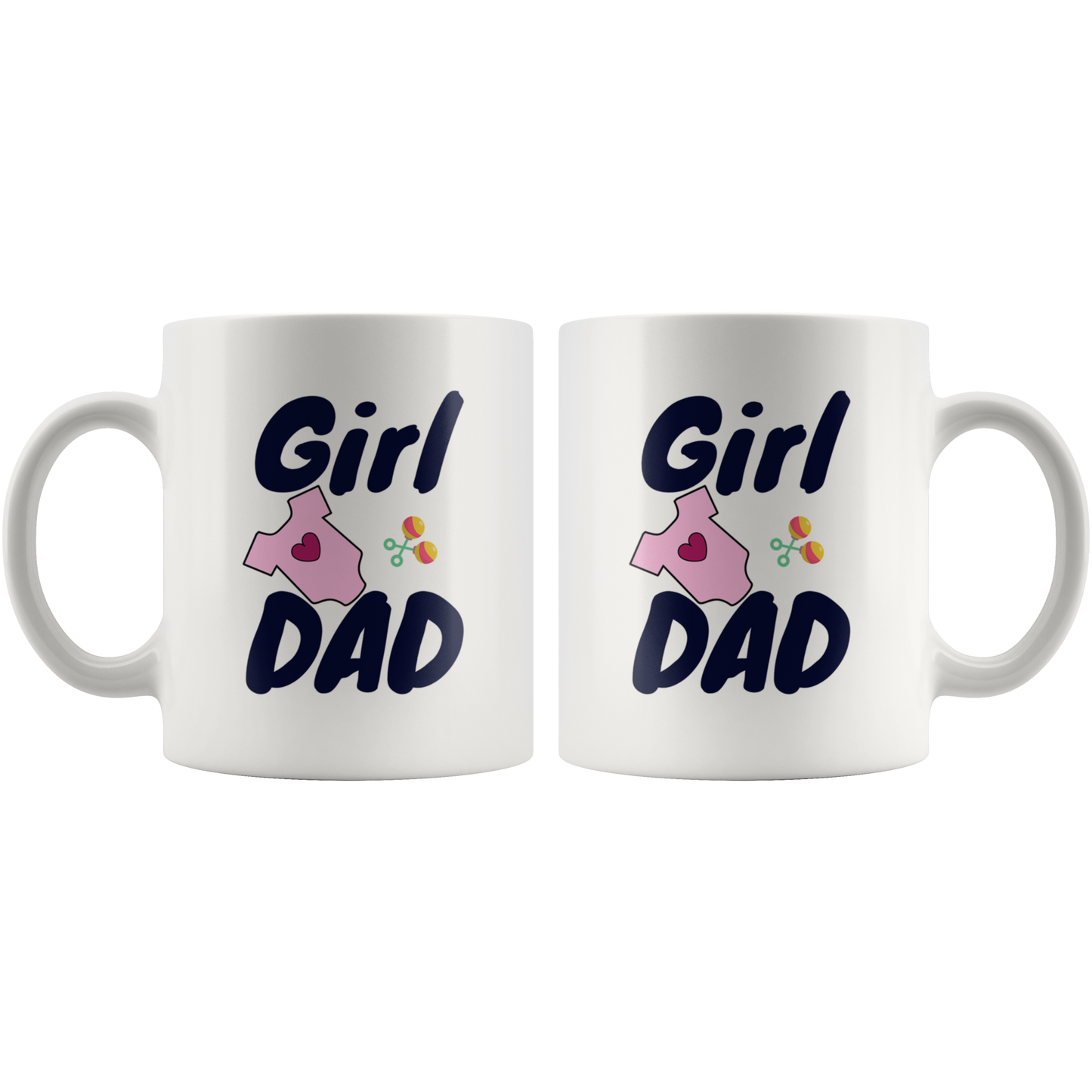 Dad Mug - 'Girl Dad' (Blue) - Makes a great gift for Birthdays, Christmas, Father's Day or anytime!