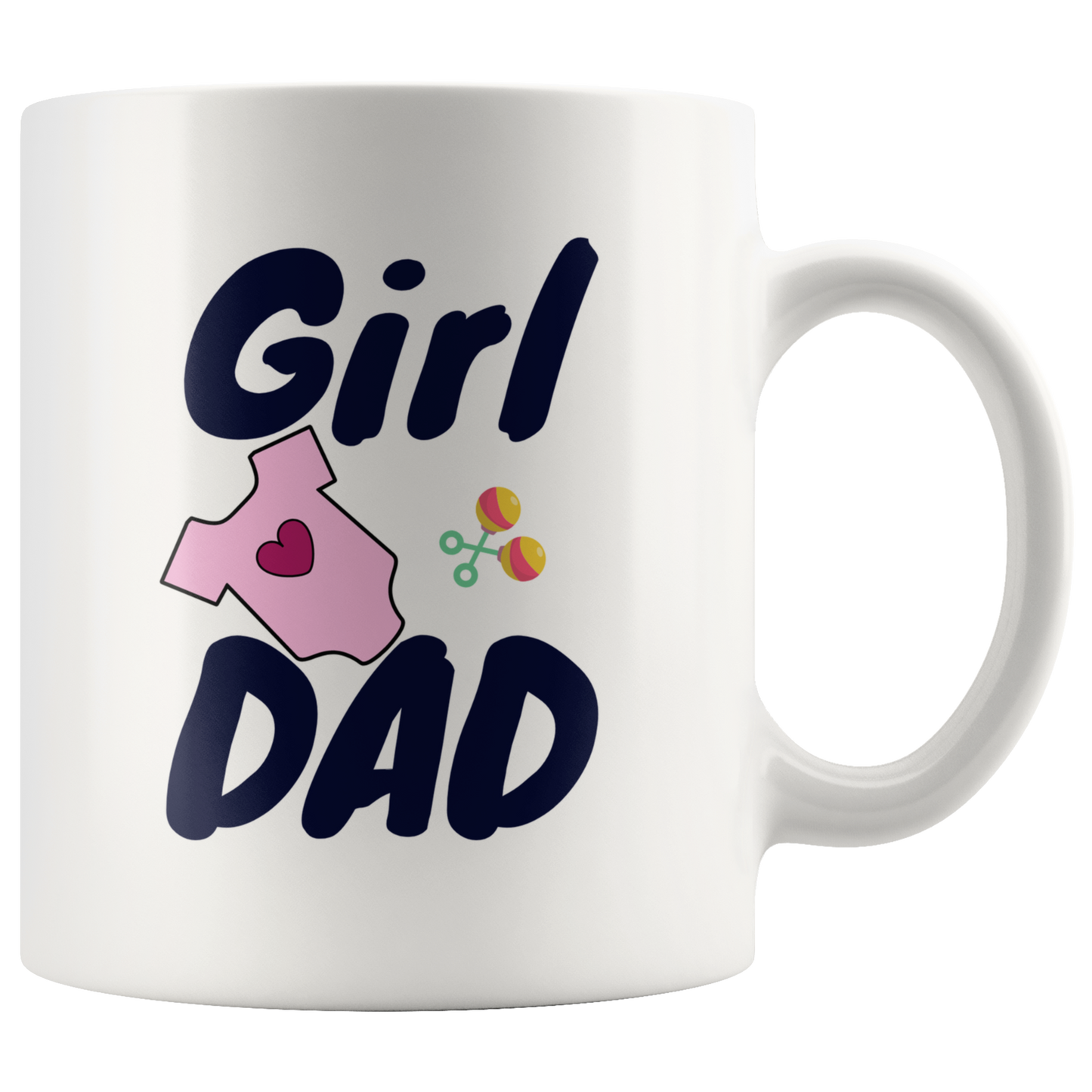 Dad Mug - 'Girl Dad' (Blue) - Makes a great gift for Birthdays, Christmas, Father's Day or anytime!