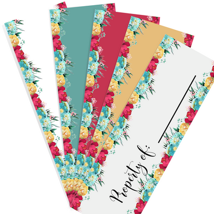 Printable Floral "Property of" Bookmark