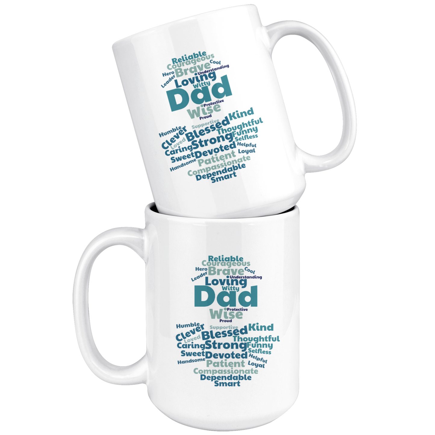 Dad Mug - 'Soft Forest' - Makes a great gift for Birthdays, Christmas, Father's Day or anytime!