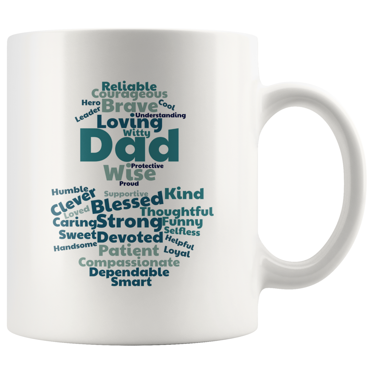 Dad Mug - 'Soft Forest' - Makes a great gift for Birthdays, Christmas, Father's Day or anytime!