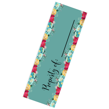 Printable Floral "Property of" Bookmark