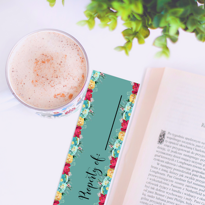 Printable Floral "Property of" Bookmark