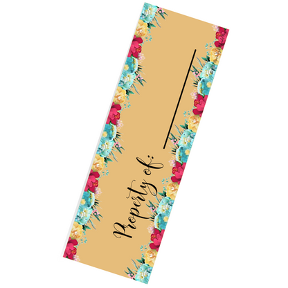 Printable Floral "Property of" Bookmark