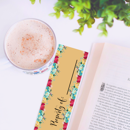 Printable Floral "Property of" Bookmark