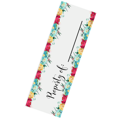 Printable Floral "Property of" Bookmark