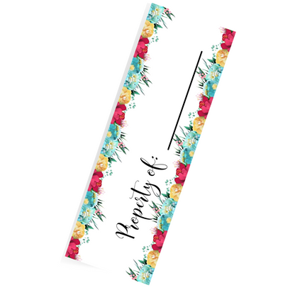 Printable Floral "Property of" Bookmark