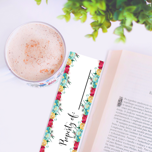 Printable Floral "Property of" Bookmark