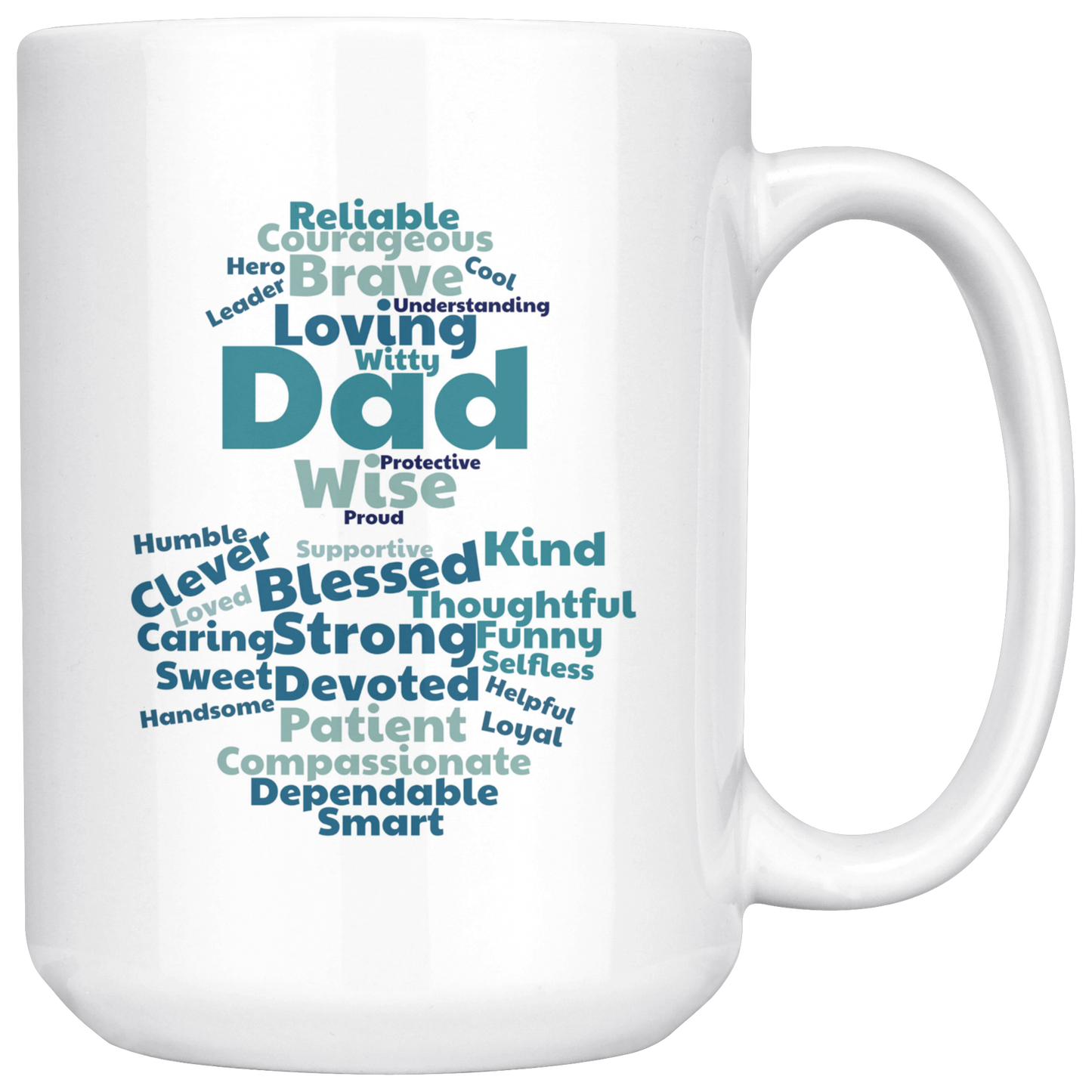 Dad Mug - 'Soft Forest' - Makes a great gift for Birthdays, Christmas, Father's Day or anytime!