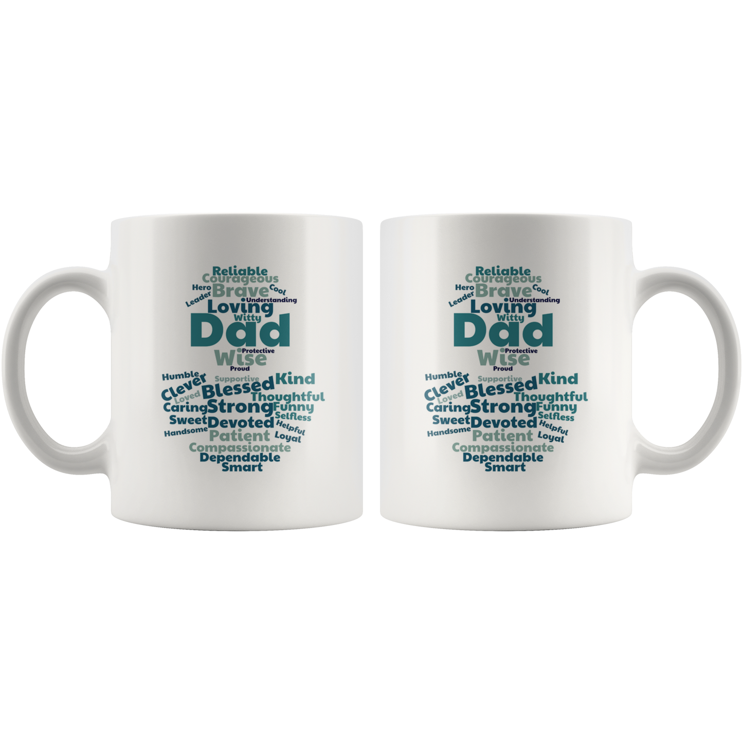 Dad Mug - 'Soft Forest' - Makes a great gift for Birthdays, Christmas, Father's Day or anytime!