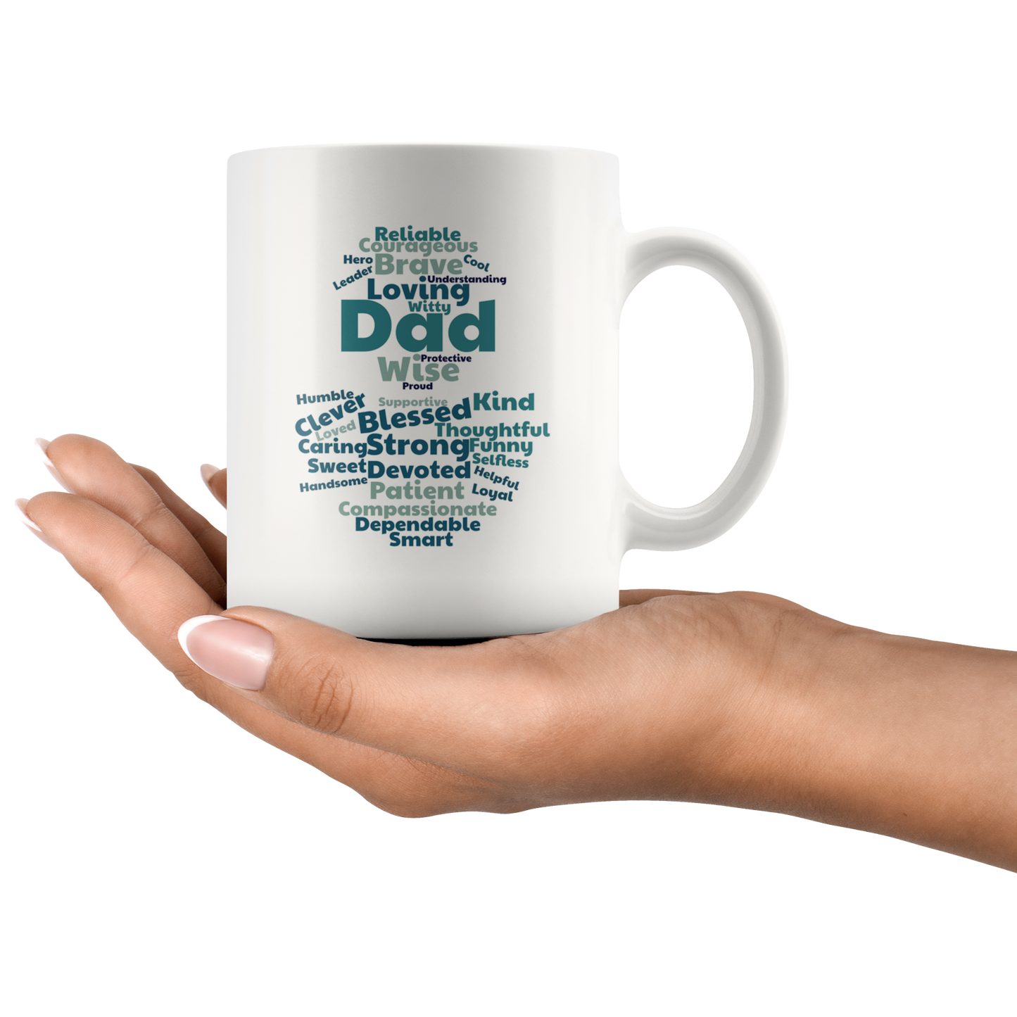 Dad Mug - 'Soft Forest' - Makes a great gift for Birthdays, Christmas, Father's Day or anytime!