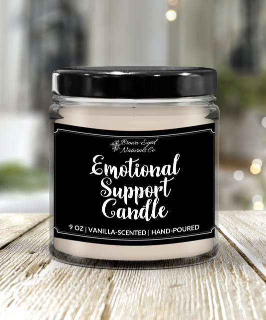 'Emotional Support' Candle - Black