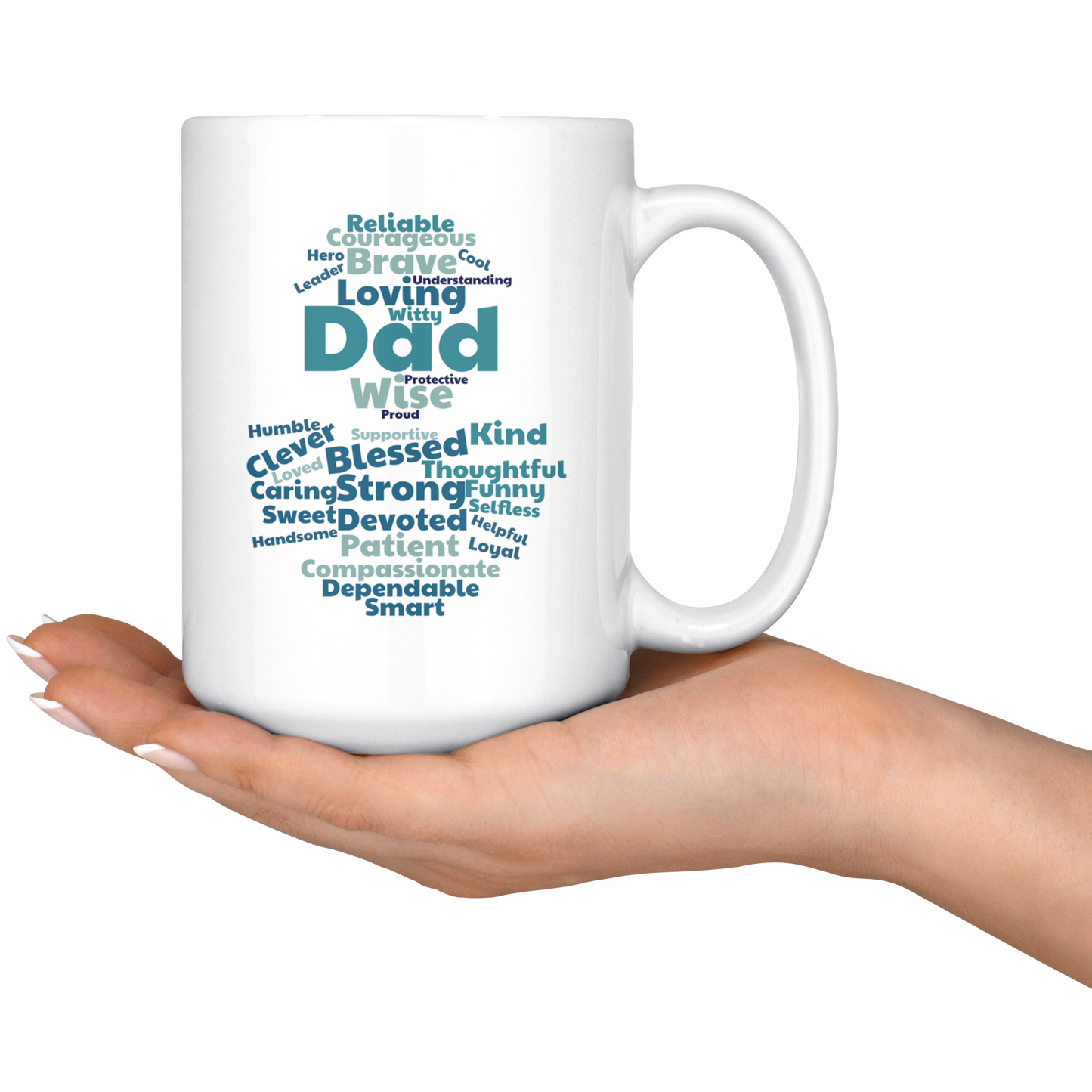 Dad Mug - 'Soft Forest' - Makes a great gift for Birthdays, Christmas, Father's Day or anytime!